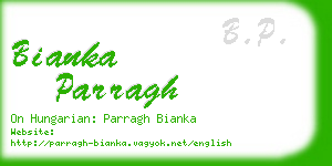 bianka parragh business card